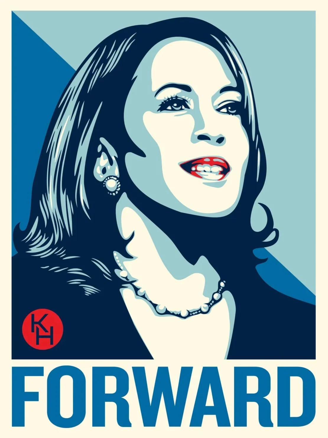 harris poster with the word FORWARD