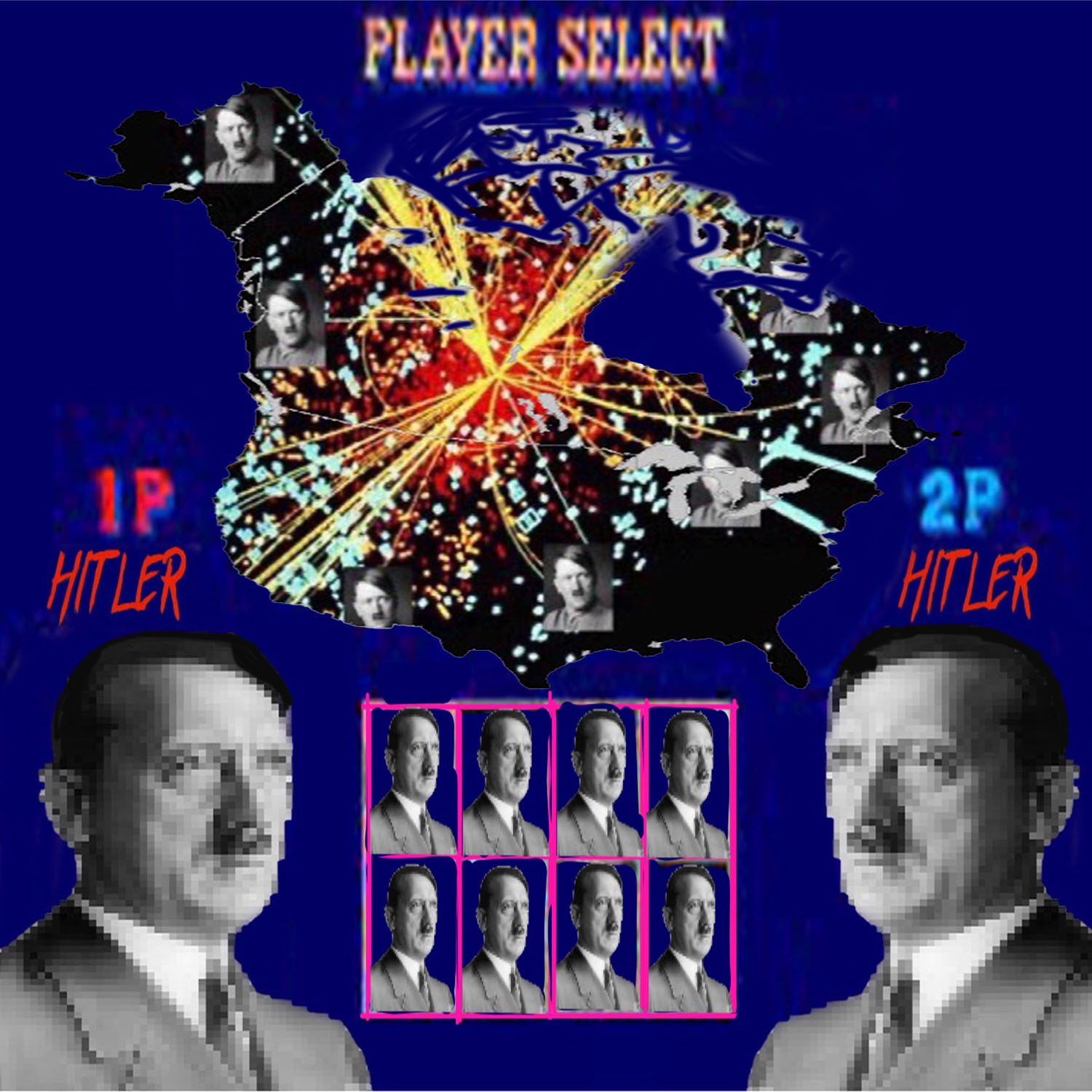 hitler vs hitler usa street fighter select screen