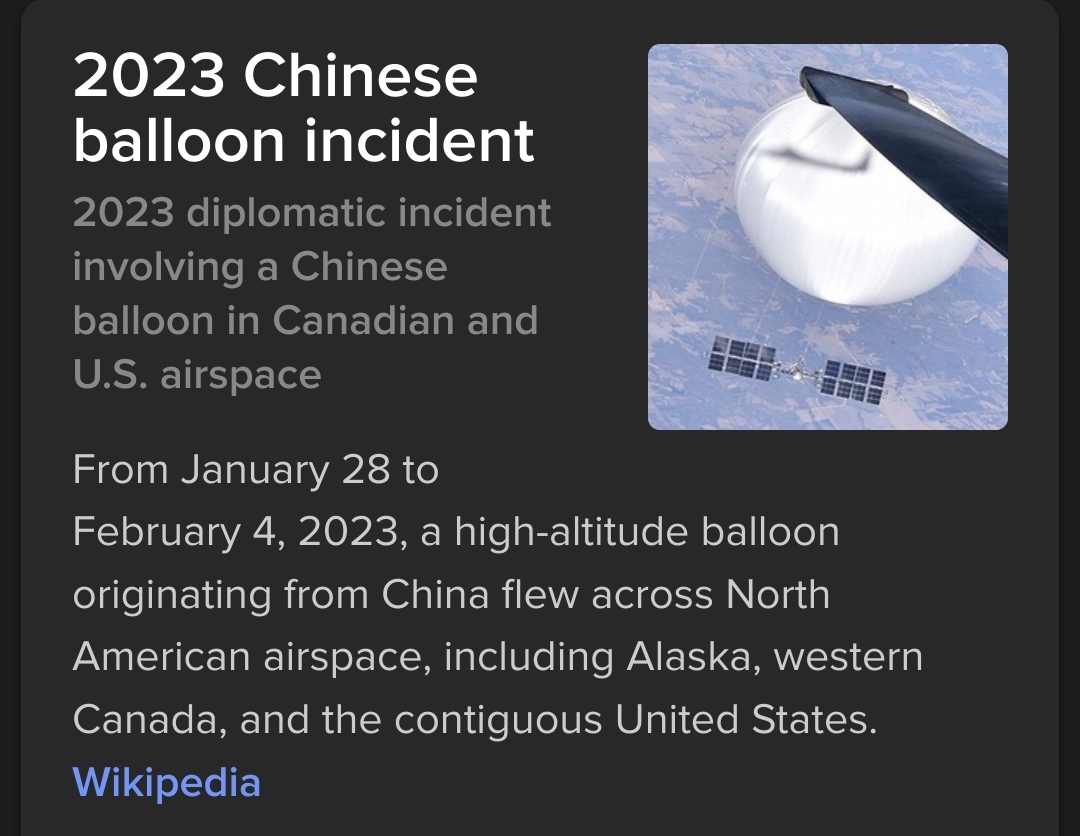 Lmao only the US could turn a balloon into an 'incident'