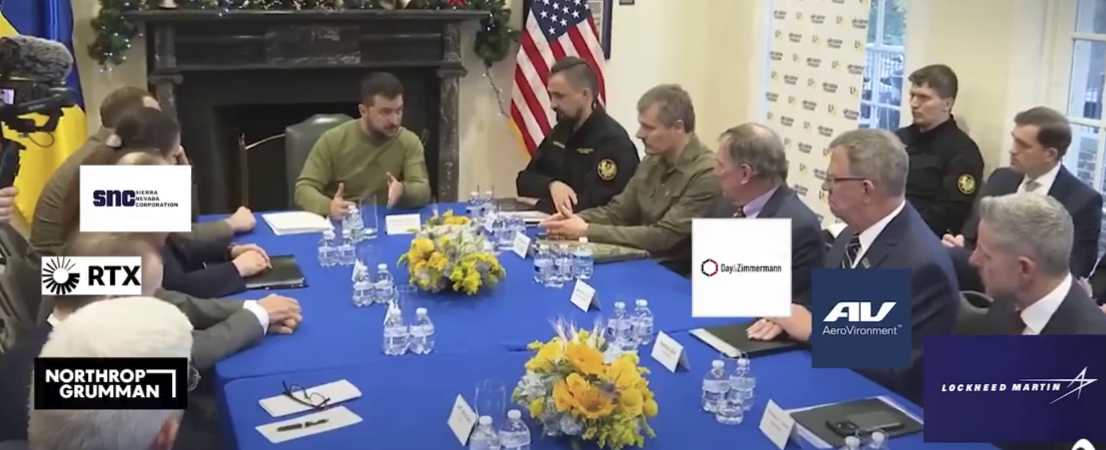 Zelensky with Weapon manufacturer executives