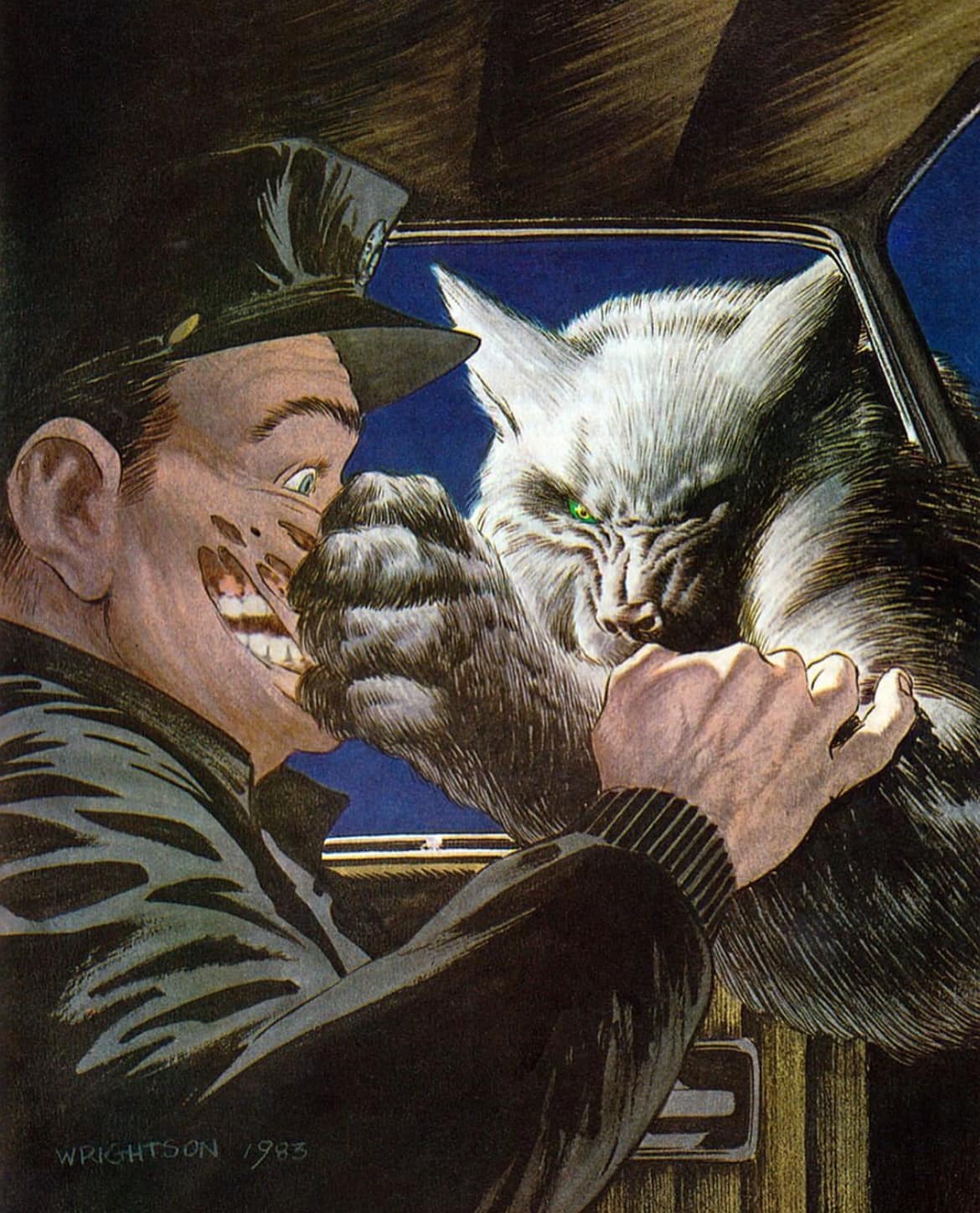 Bernie Wrightson - Illustration from the Stephen King novella Cycle of the Werewolf (1983)