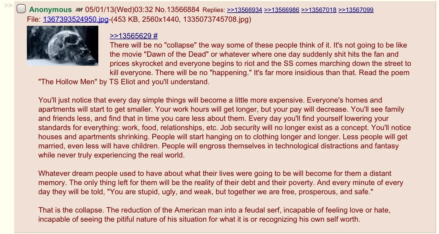 Relevant 4chan post