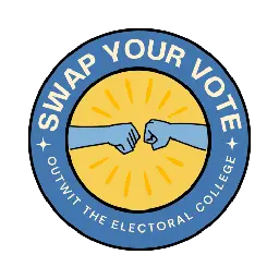 SwapYourVote: join 1,900+ voters swapping votes to defeat Trump in swing states AND protest the system in solid blue states.