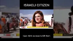 Israeli girl on Palestinian people: "I just think we need to kill them. Every one of them."