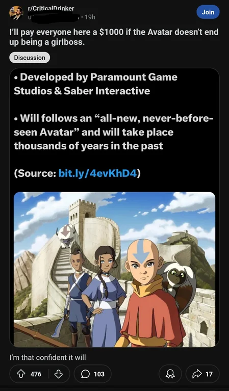 Legend of Korra already exists my dude, you're way too late.