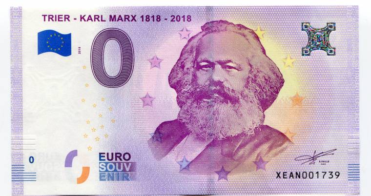 0€ souvenir Marx bill