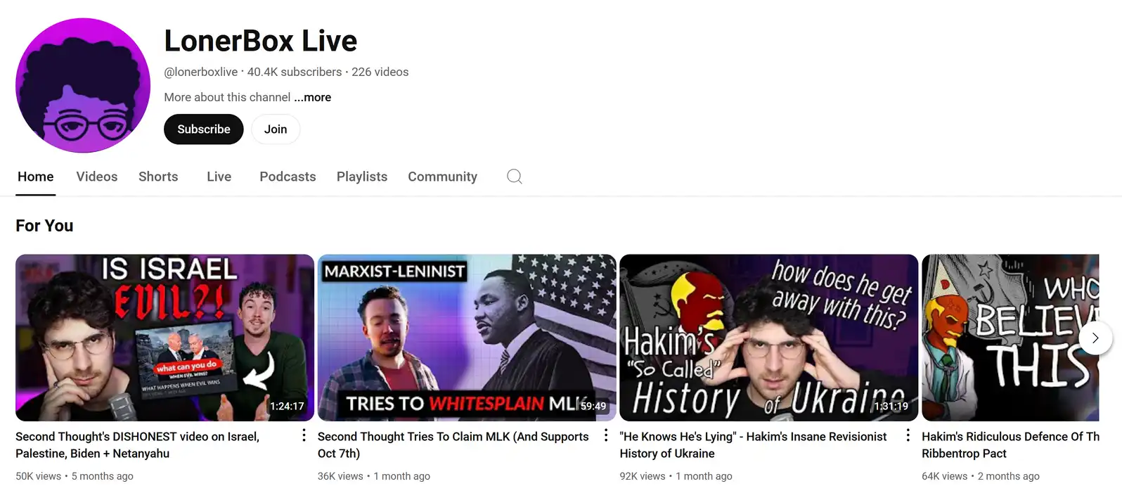 youtube: I see you are interested in marxism, but have you considered...