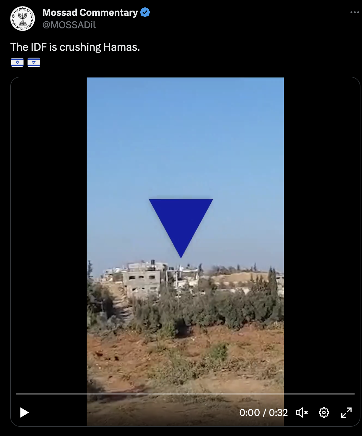 They israel'd the red triangle