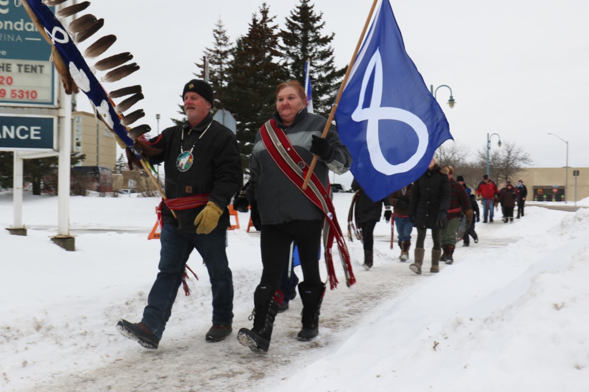 Parade of Métis people