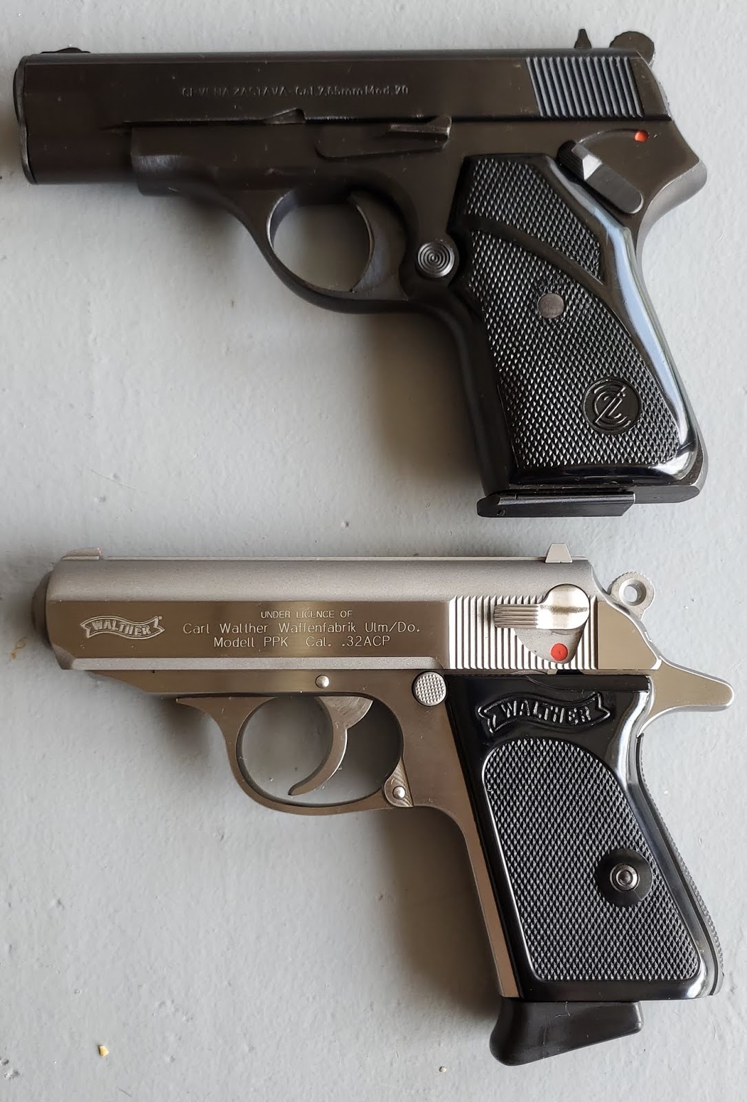 Zastava M70 (based on the Tokarev TT-33) & Walther PPK pistols