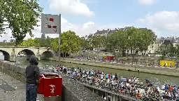 Are French people joking about staging a disgusting protest in the Seine River?