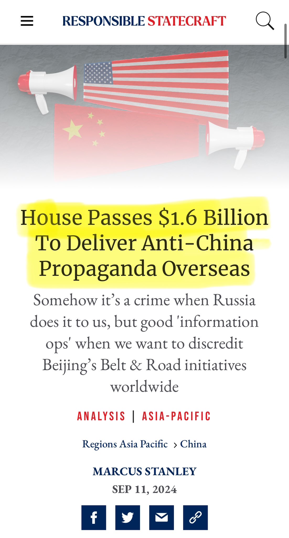 House passes $1.6 billion to deliver anti-china propaganda overseas