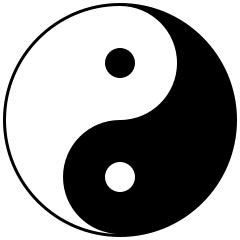 A yin yang symbol