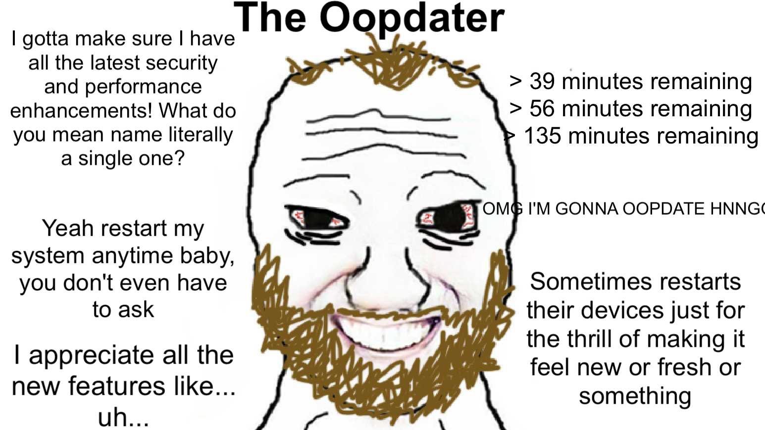 the oopdater meme