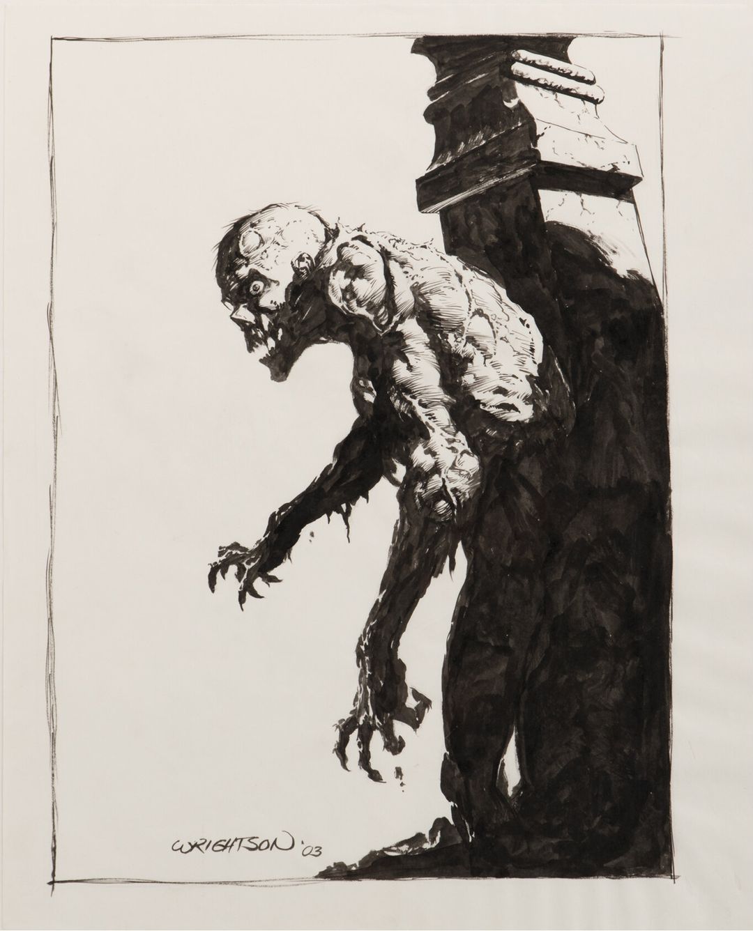 Bernie Wrightson - Illustration from Gardens of the Dead portfolio (2003)