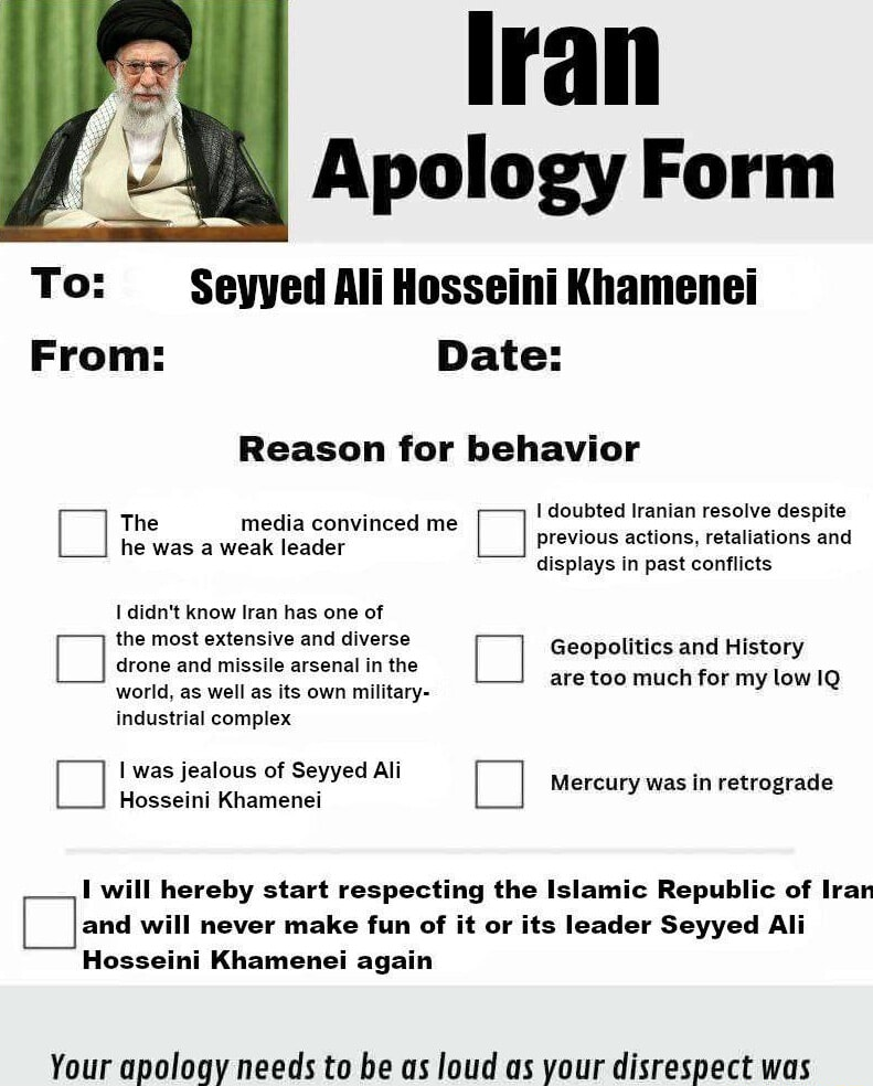 Apology form