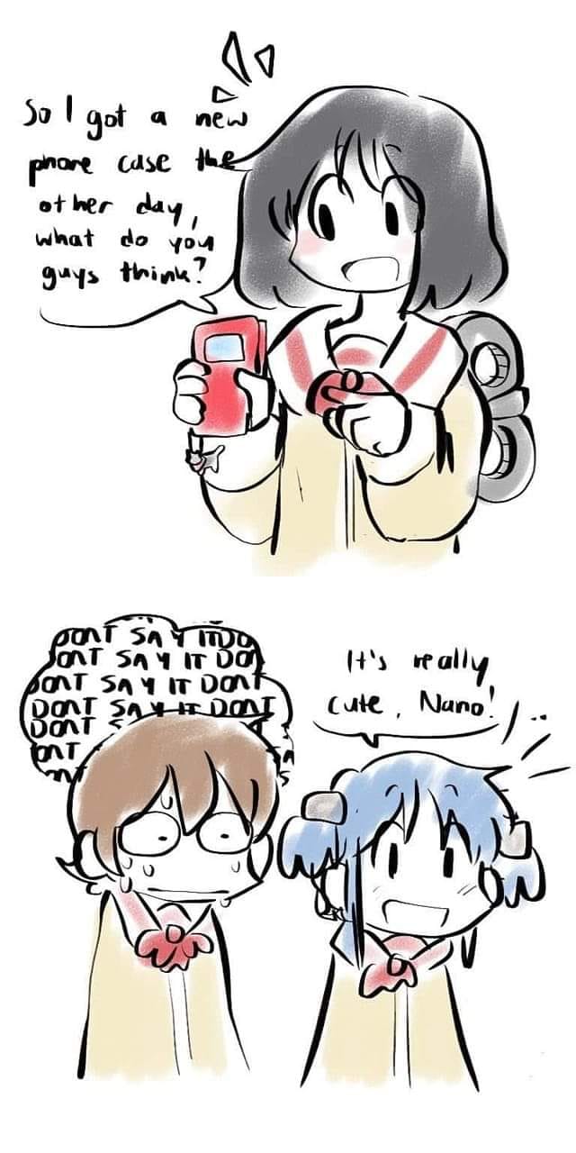 "Phone Case" by Snowiicat / Nichijou fan art