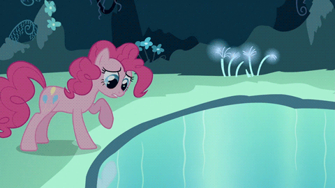 Pinkie Pie emerging from the Mirror Pool