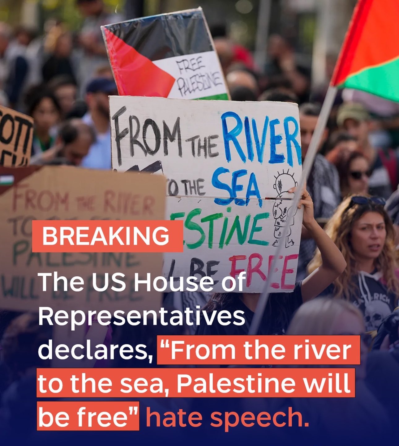 I hate apartheid and genocide, which is why I say “From the river to the sea, Palestine will be free” so I guess in a way it is technically hate speech.