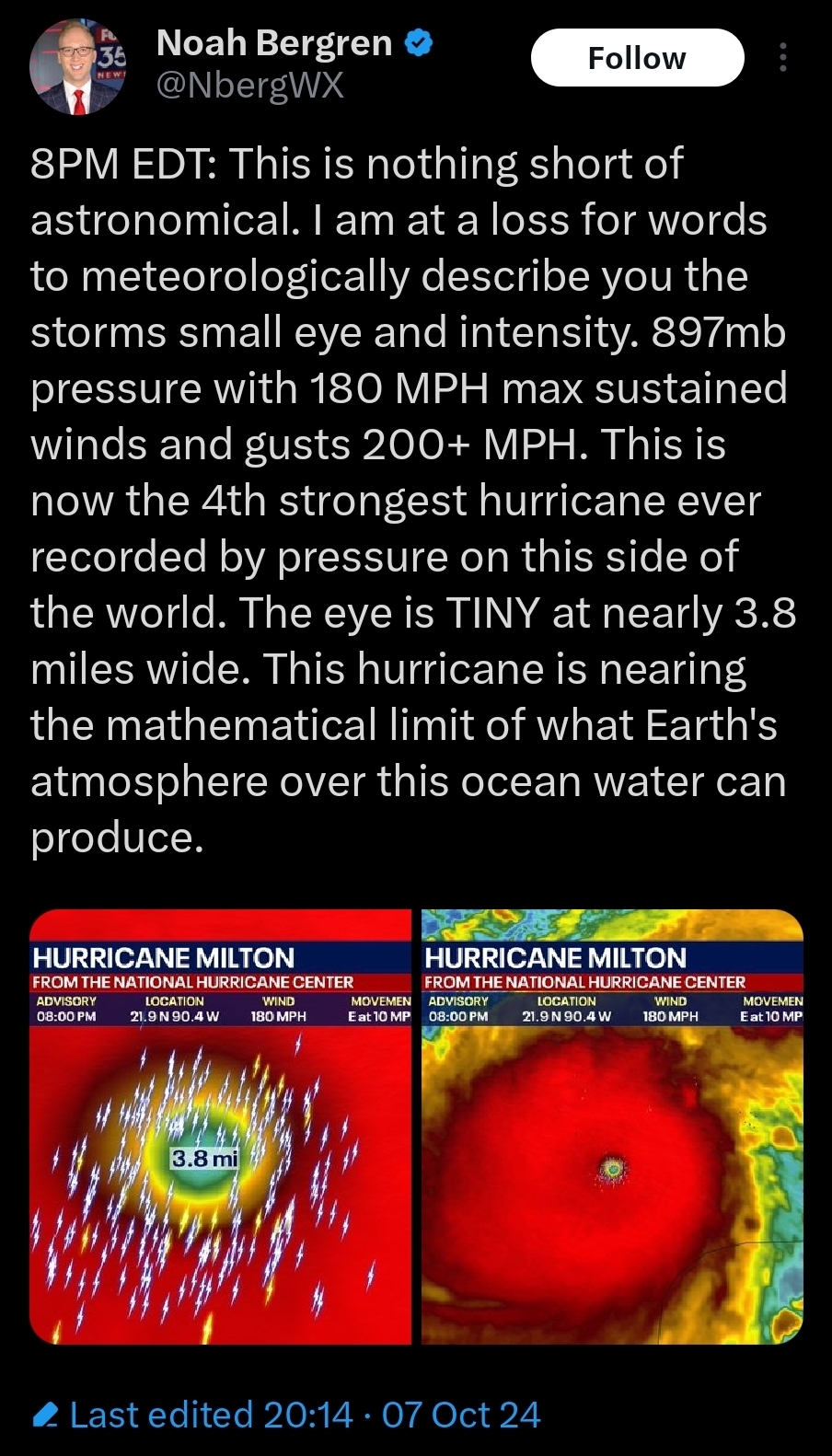 Now we got hurricanes going Ultra Instinct because we've turned the Gulf into a jacuzzi.