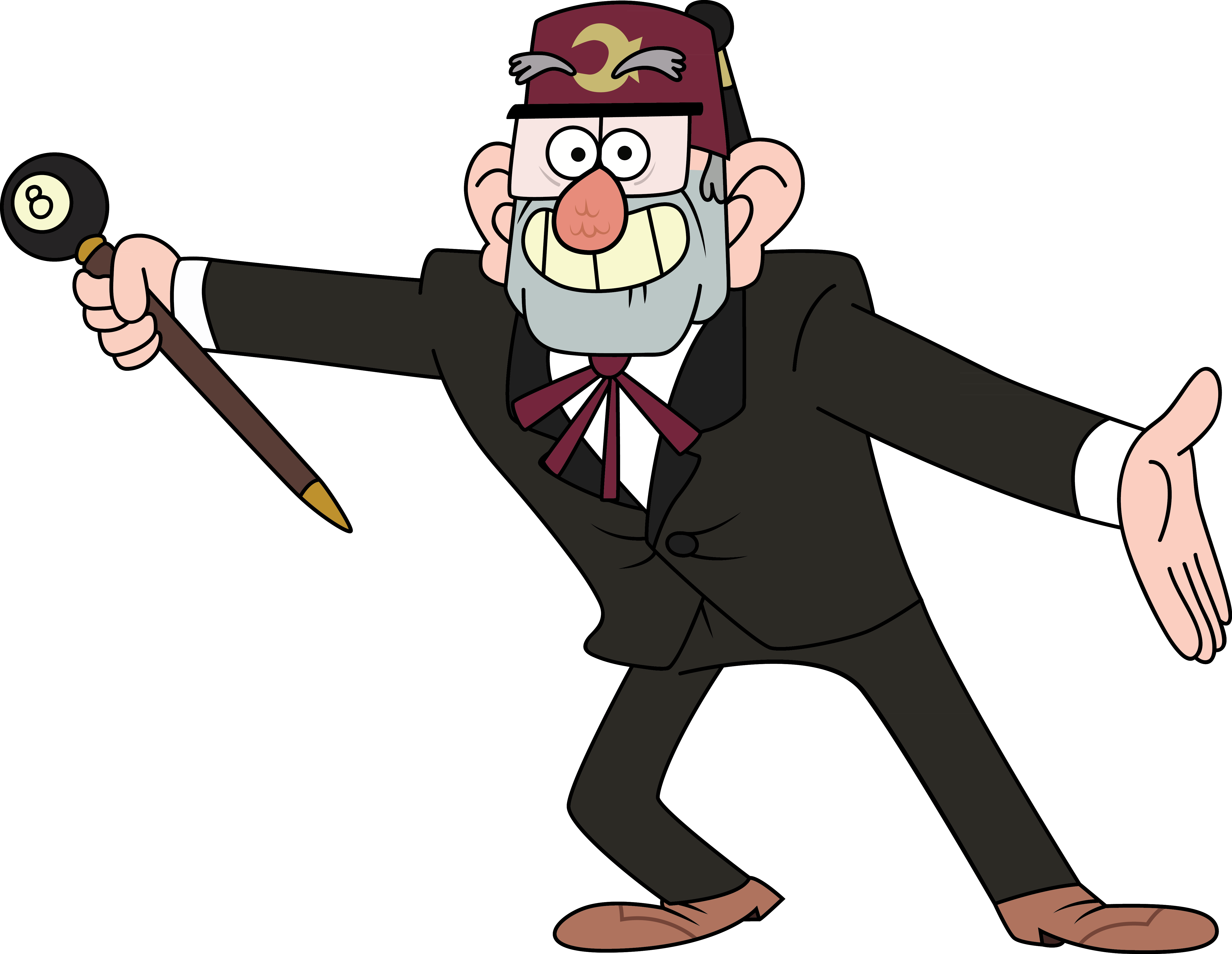 An image of Uncle "Grunkle Stan" Stanley Pines from the hit animated televion series Gravity Falls. He looks very proud of himself for telling a terrible joke, unlike me, who is ashamed of what I just did.