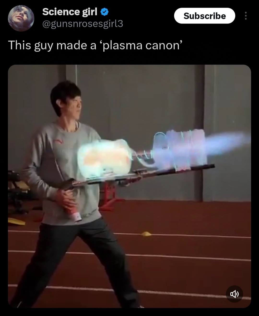 This guy made a plasma cannon