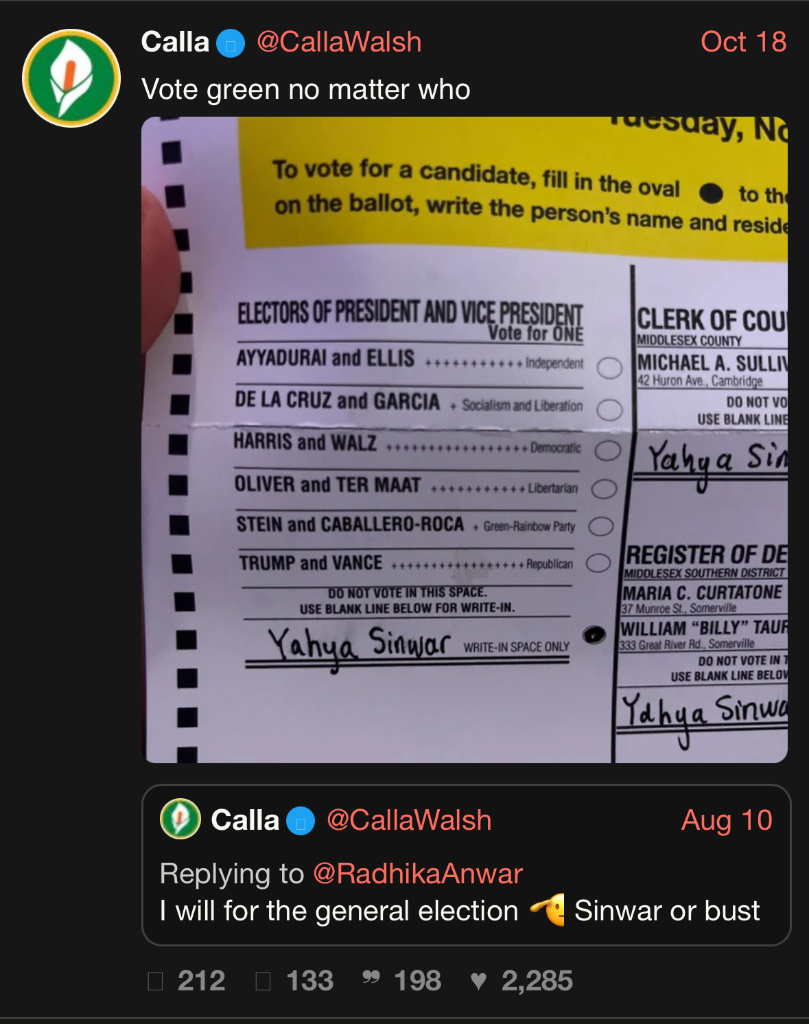 Voting Green